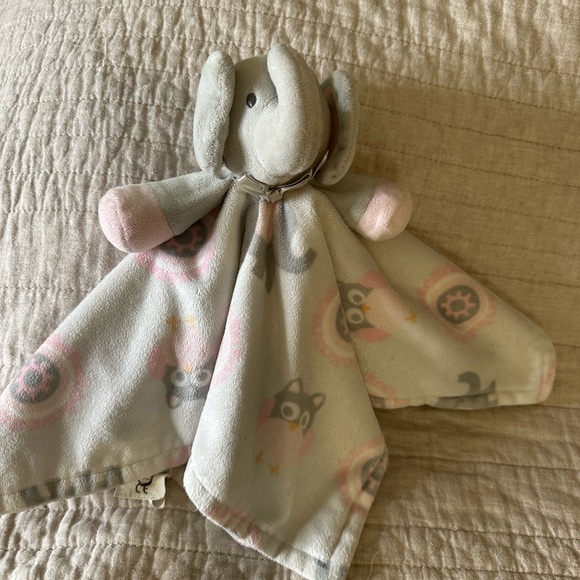Blankets and beyond Elephant OWL circle fleece Security blanket Lovey Nunu Baby - Picture 4 of 15